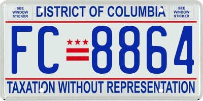 DC license plate FC8864