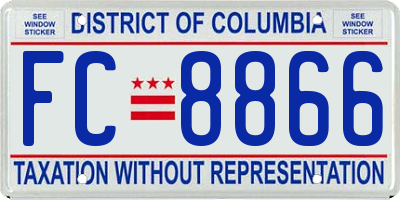 DC license plate FC8866