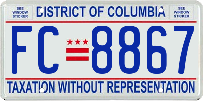 DC license plate FC8867