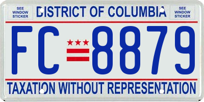 DC license plate FC8879