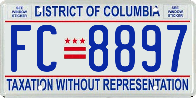 DC license plate FC8897