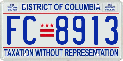 DC license plate FC8913