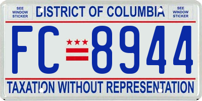 DC license plate FC8944