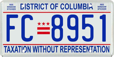 DC license plate FC8951