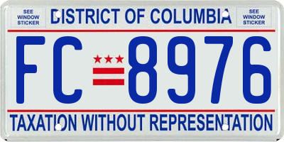 DC license plate FC8976