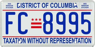 DC license plate FC8995