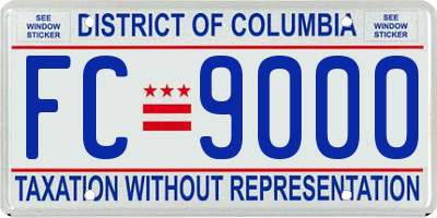 DC license plate FC9000