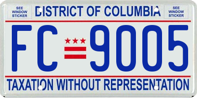 DC license plate FC9005