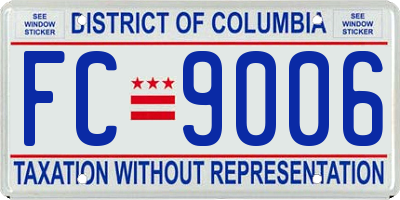 DC license plate FC9006