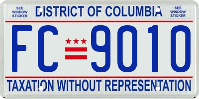 DC license plate FC9010