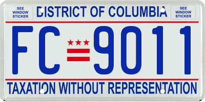 DC license plate FC9011