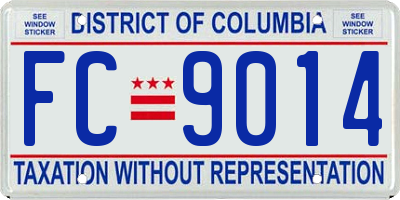 DC license plate FC9014