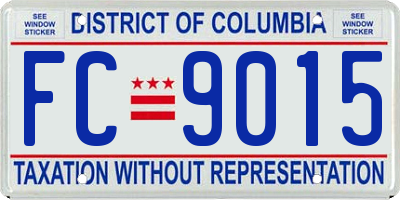 DC license plate FC9015