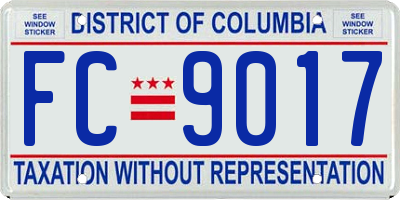 DC license plate FC9017