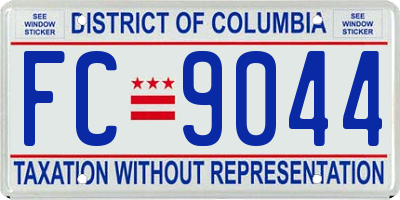 DC license plate FC9044