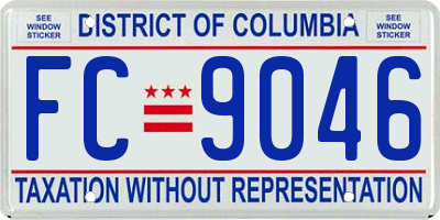 DC license plate FC9046