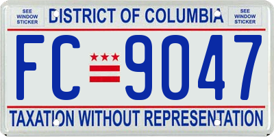 DC license plate FC9047