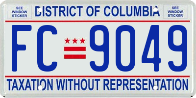 DC license plate FC9049