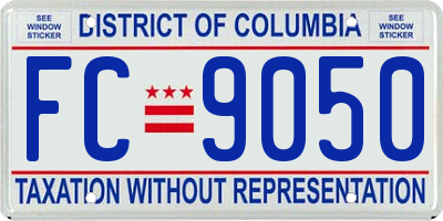 DC license plate FC9050