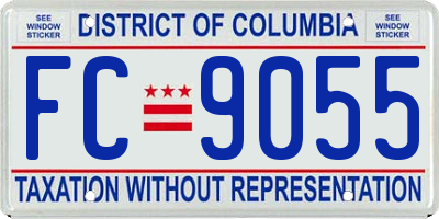 DC license plate FC9055