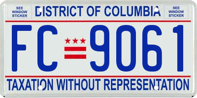 DC license plate FC9061