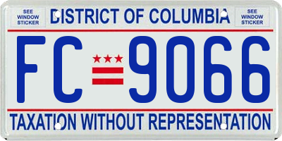 DC license plate FC9066