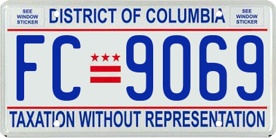 DC license plate FC9069