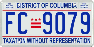 DC license plate FC9079