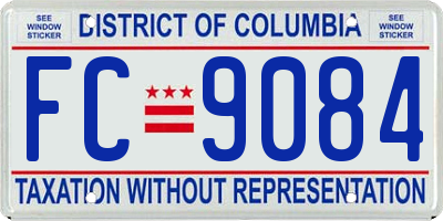 DC license plate FC9084