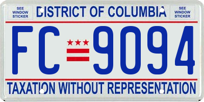 DC license plate FC9094