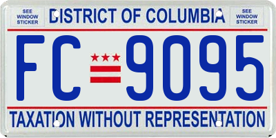 DC license plate FC9095