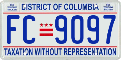 DC license plate FC9097