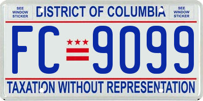 DC license plate FC9099