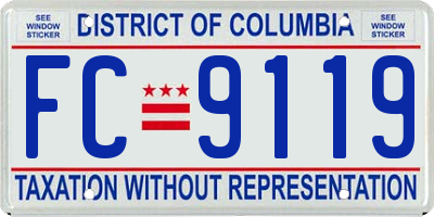 DC license plate FC9119