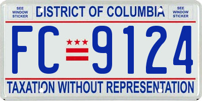 DC license plate FC9124