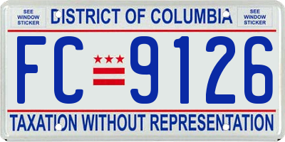 DC license plate FC9126