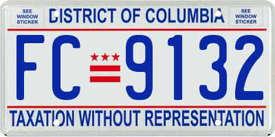 DC license plate FC9132