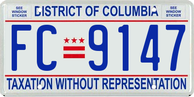 DC license plate FC9147