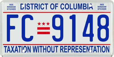 DC license plate FC9148