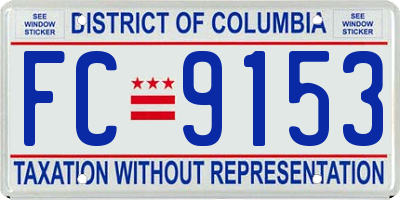 DC license plate FC9153