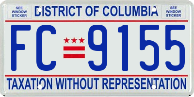 DC license plate FC9155