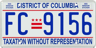 DC license plate FC9156