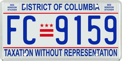 DC license plate FC9159