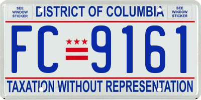 DC license plate FC9161