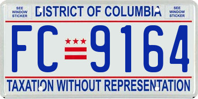 DC license plate FC9164