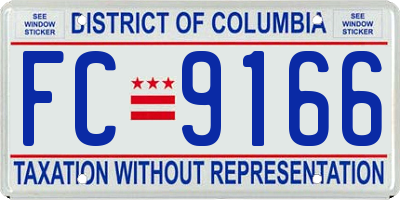 DC license plate FC9166