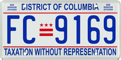 DC license plate FC9169