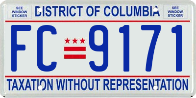 DC license plate FC9171