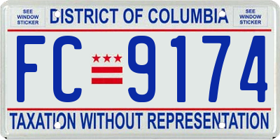 DC license plate FC9174