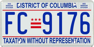 DC license plate FC9176